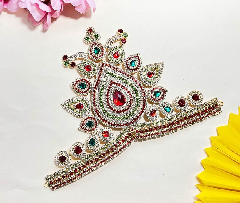 Laddu Gopal Mukut Multi Heavy Stone Work Mukut